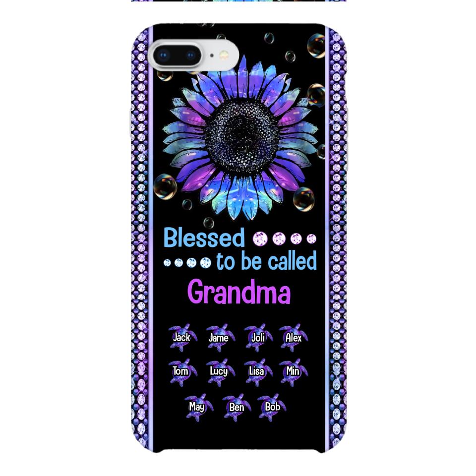 Personalized Grandma Kid Turtle Phone Case Printed V3Q 0604