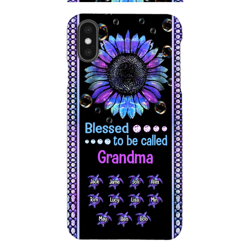 Personalized Grandma Kid Turtle Phone Case Printed V3Q 0604