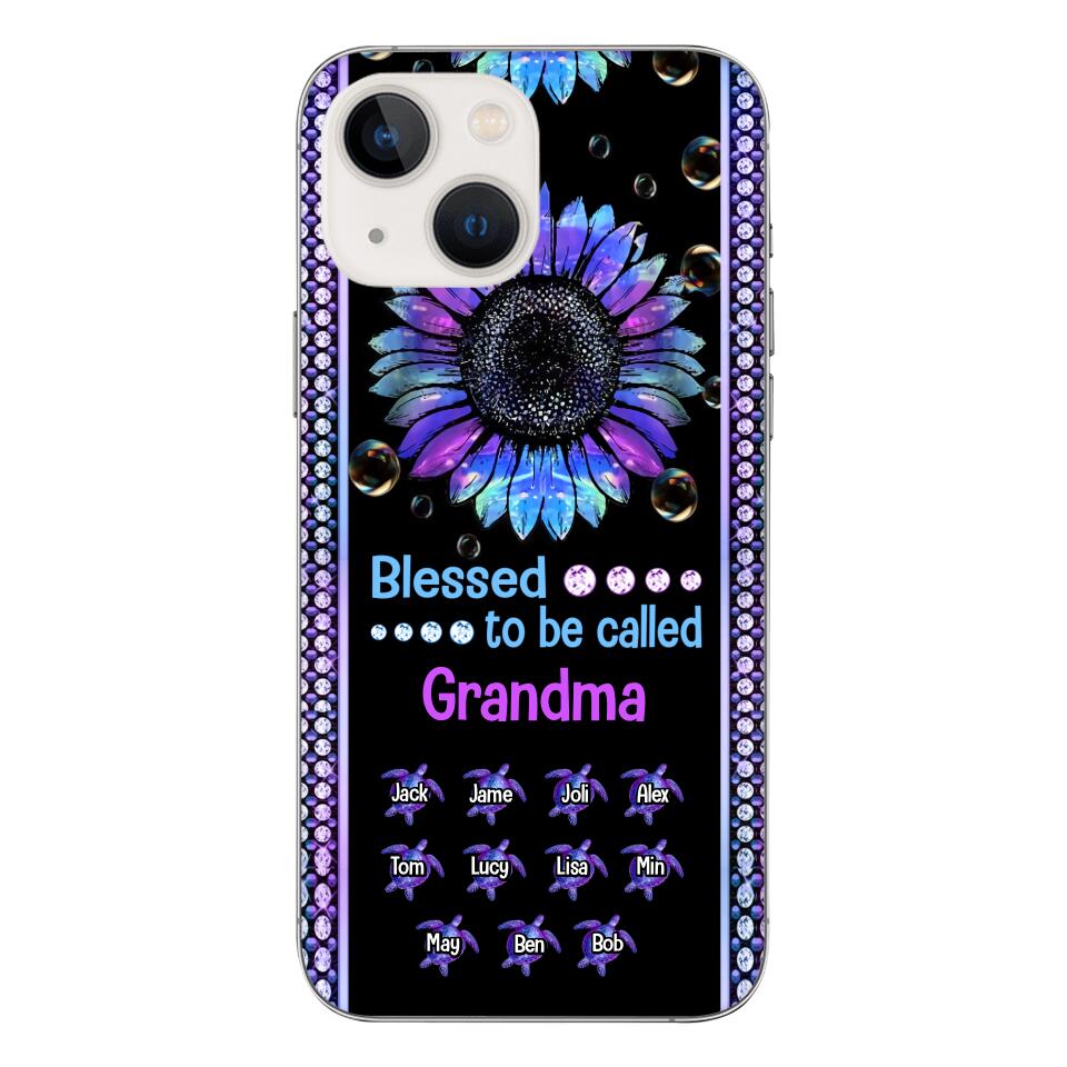 Personalized Grandma Kid Turtle Phone Case Printed V3Q 0604