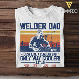 Personalized Welder Dad Tshirt Printed 22APR-HQ16