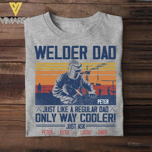 Personalized Welder Dad Tshirt Printed 22APR-HQ16