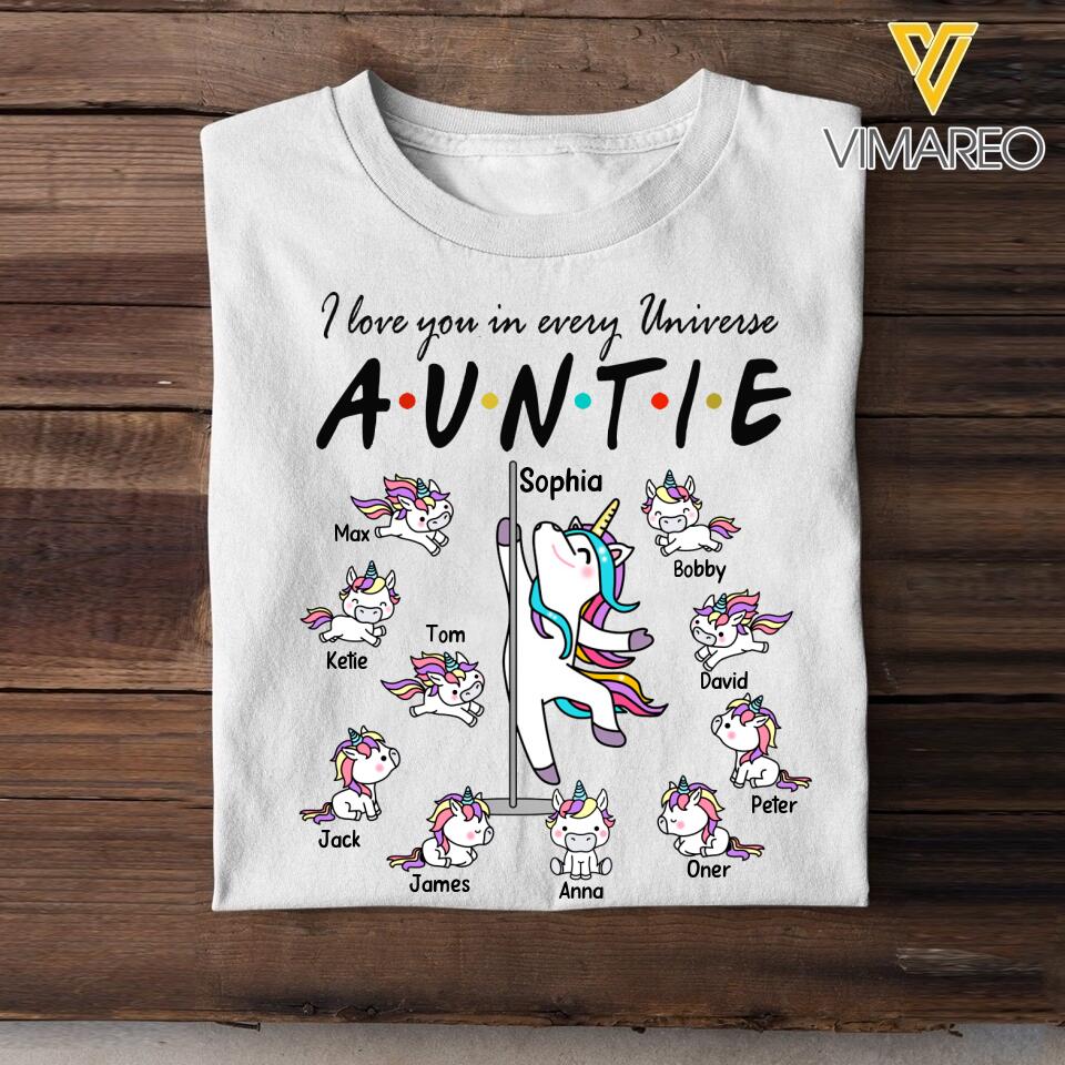 DH Personalized Auntie Tshirt Printed HC1305