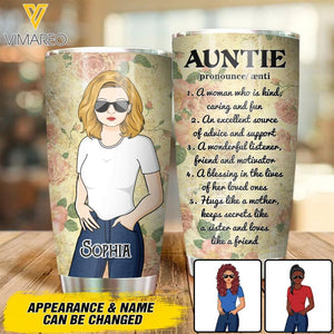 Personalized Auntie Tumbler Printed NQDT1805