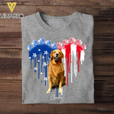 Personalized Dog Flag Independence Day Tshirt Mother's Day Gifts 22JUL-DT09