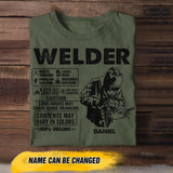 Personalized Welder Tshirt Printed 22JUY-HC07