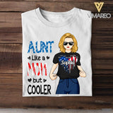 Personalized Aunt Like A Mom But Cooler Flag Heart Tshirt Printed 22JUY-DT15