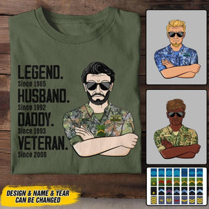 Personalized Netherlands Veterans/Soldier Legend Husband Daddy Tshirt Printed QTDT0808