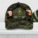 Personalized Finland Veteran/ Solider Camo Rank Hand Peaked Cap 3D Printed QTDT2409