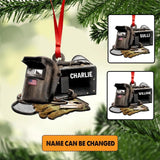 Personalized American Welder Christmas Wood Ornament Printed 22OCT-HY18