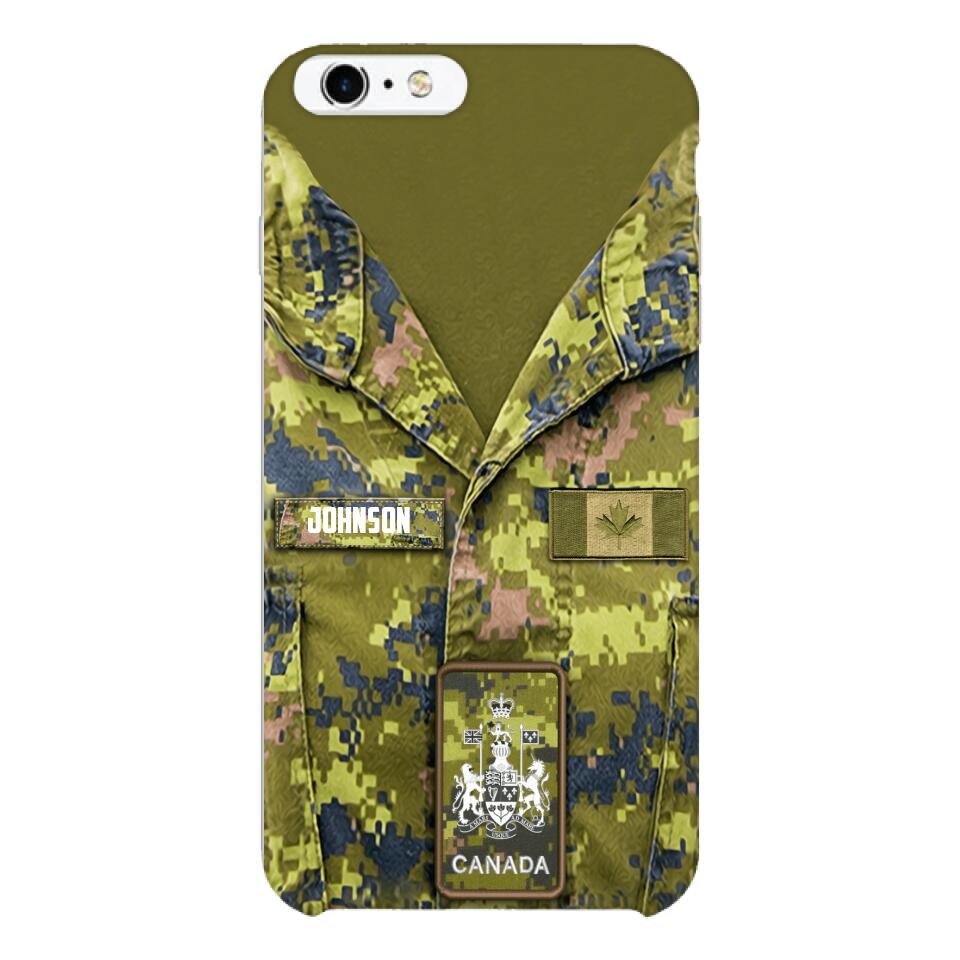 Personalized Canadian Soldier Camo Phone Case Printed 22MAR-HQ19