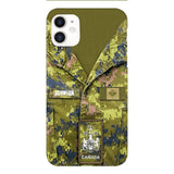 Personalized Canadian Soldier Camo Phone Case Printed 22MAR-HQ19