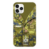 Personalized Canadian Soldier Camo Phone Case Printed 22MAR-HQ19