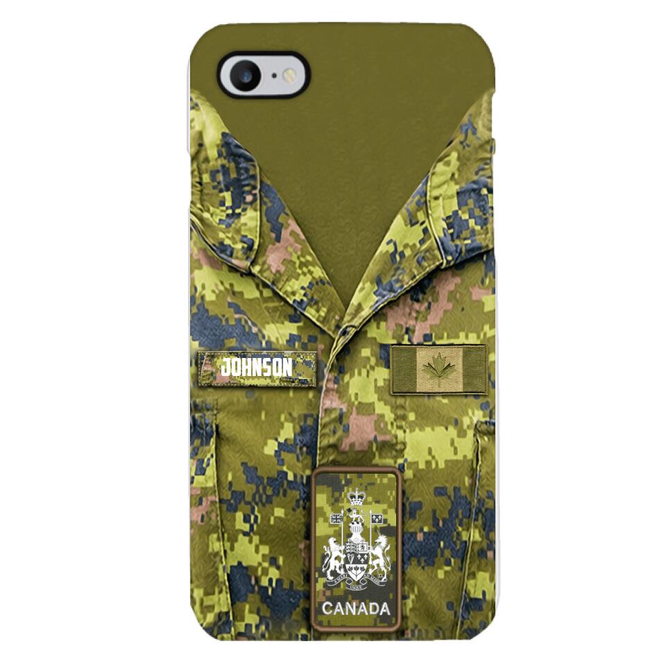 Personalized Canadian Soldier Camo Phone Case Printed 22MAR-HQ19