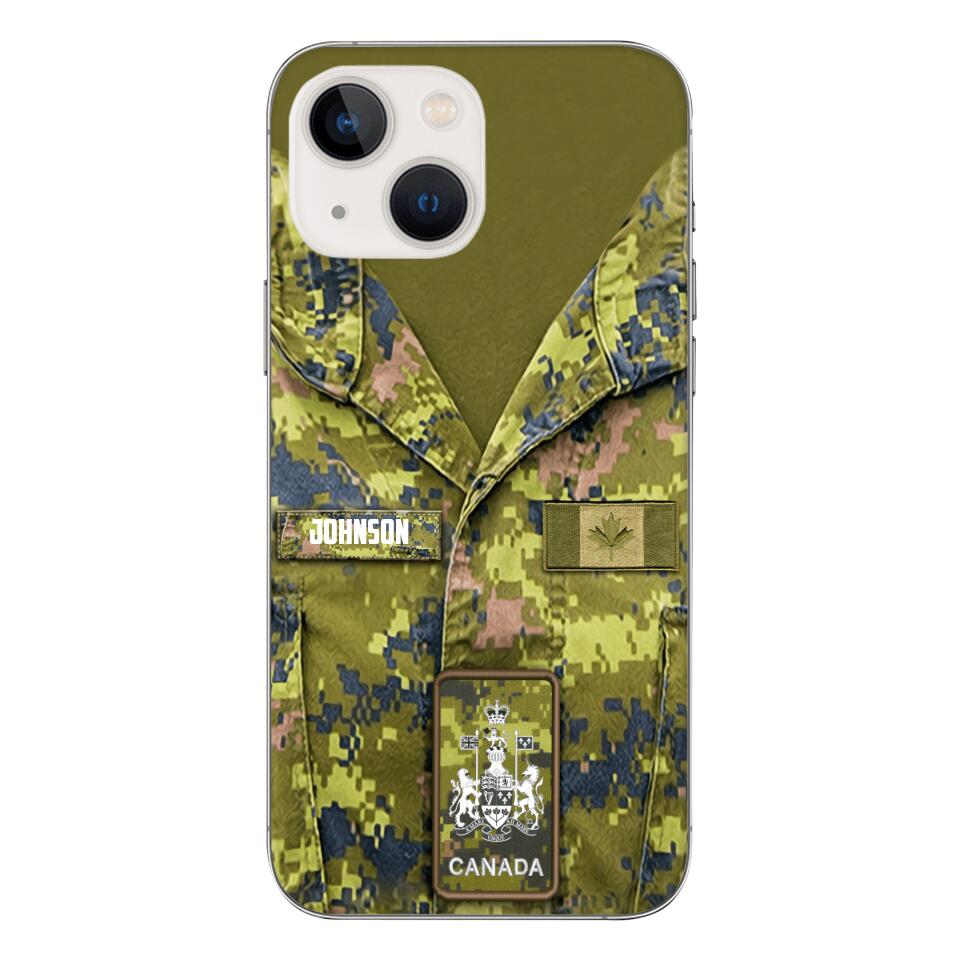 Personalized Canadian Soldier Camo Phone Case Printed 22MAR-HQ19
