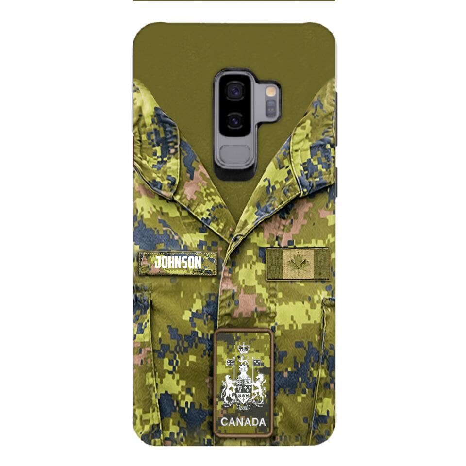 Personalized Canadian Soldier Camo Phone Case Printed 22MAR-HQ19
