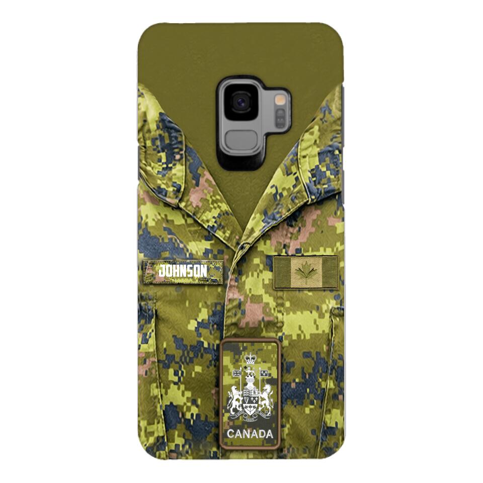 Personalized Canadian Soldier Camo Phone Case Printed 22MAR-HQ19