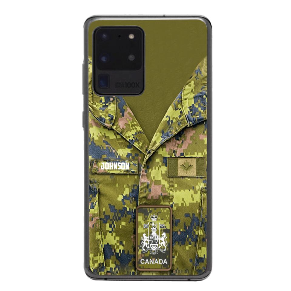 Personalized Canadian Soldier Camo Phone Case Printed 22MAR-HQ19