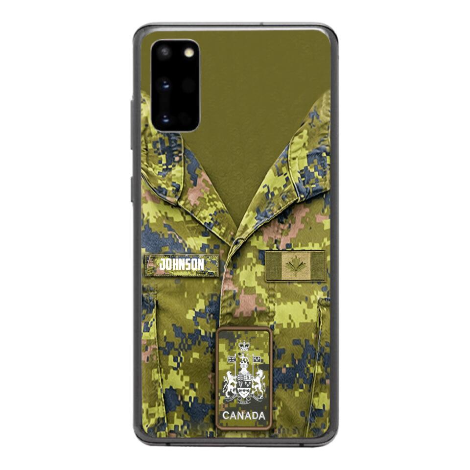 Personalized Canadian Soldier Camo Phone Case Printed 22MAR-HQ19