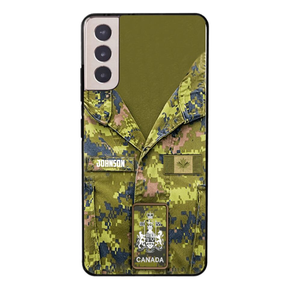 Personalized Canadian Soldier Camo Phone Case Printed 22MAR-HQ19