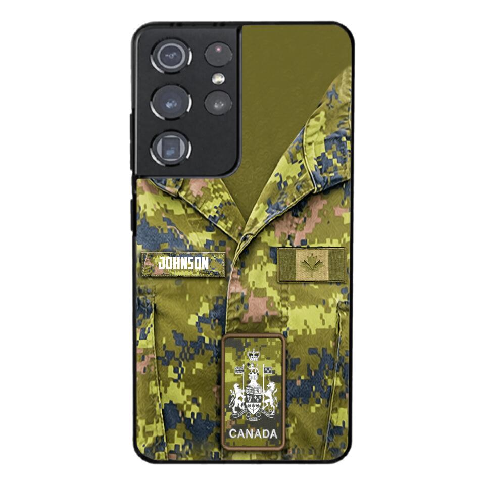 Personalized Canadian Soldier Camo Phone Case Printed 22MAR-HQ19