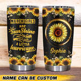 Personalized March Girls Air Sunshine Mixed With A Little Hurricane Tumbler Printed QTHQ1512