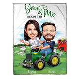 Personalized Your Image Yoy And Me We Got This Farm Couple Truck Quilt Blanket Printed QTDT2712