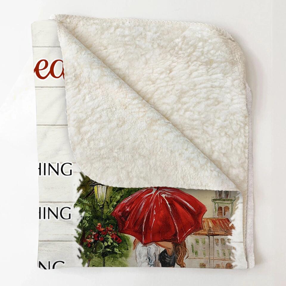 Personalized My Great Life Partner Happy Valentines Day Couple Gift Quilt Blanket Printed PNHY0601