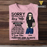 Personalized Taken By A April Sexy Wife  Tshirt Printed PNDT1601