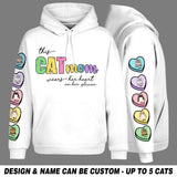 Personalized This Cat Mom Wears Her Heart On Her Sleeve Hoodie or Sweater 3D Printed QTVQ3001