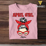 Personalized April Girl Printed Tshirt 23JAN-HQ30