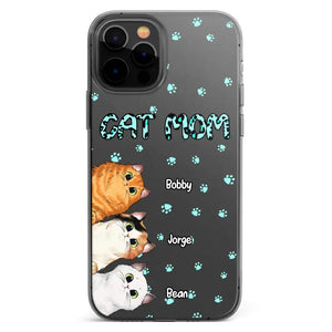 Personalized Cat Mom Paw Silicon Phonecase PNDT2303