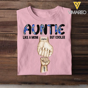 Personalized Grandma Mom Aunt Nana Like A Mom But Cooler Kid Name Hand Tshirt Printed 23MAR-DT14