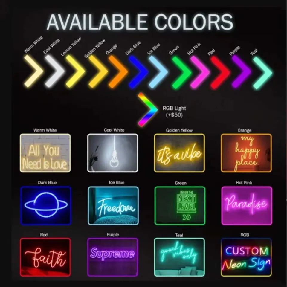 Personalized Upload Your Grandpa/Dad Photo When Tomorrow Starts Without Me, Don't Think We're Far Apart Neon Led Sign Printed PNPN0505