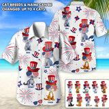 Personalized Happy 4th Of July Cat Lovers Gift Break Hawaii Printed QTDT0106