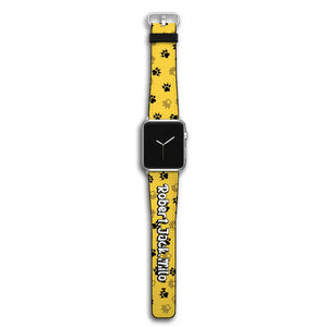 Personalized Dog And Cat Lover Colorful Watch Band Leather Print full QTPN0506