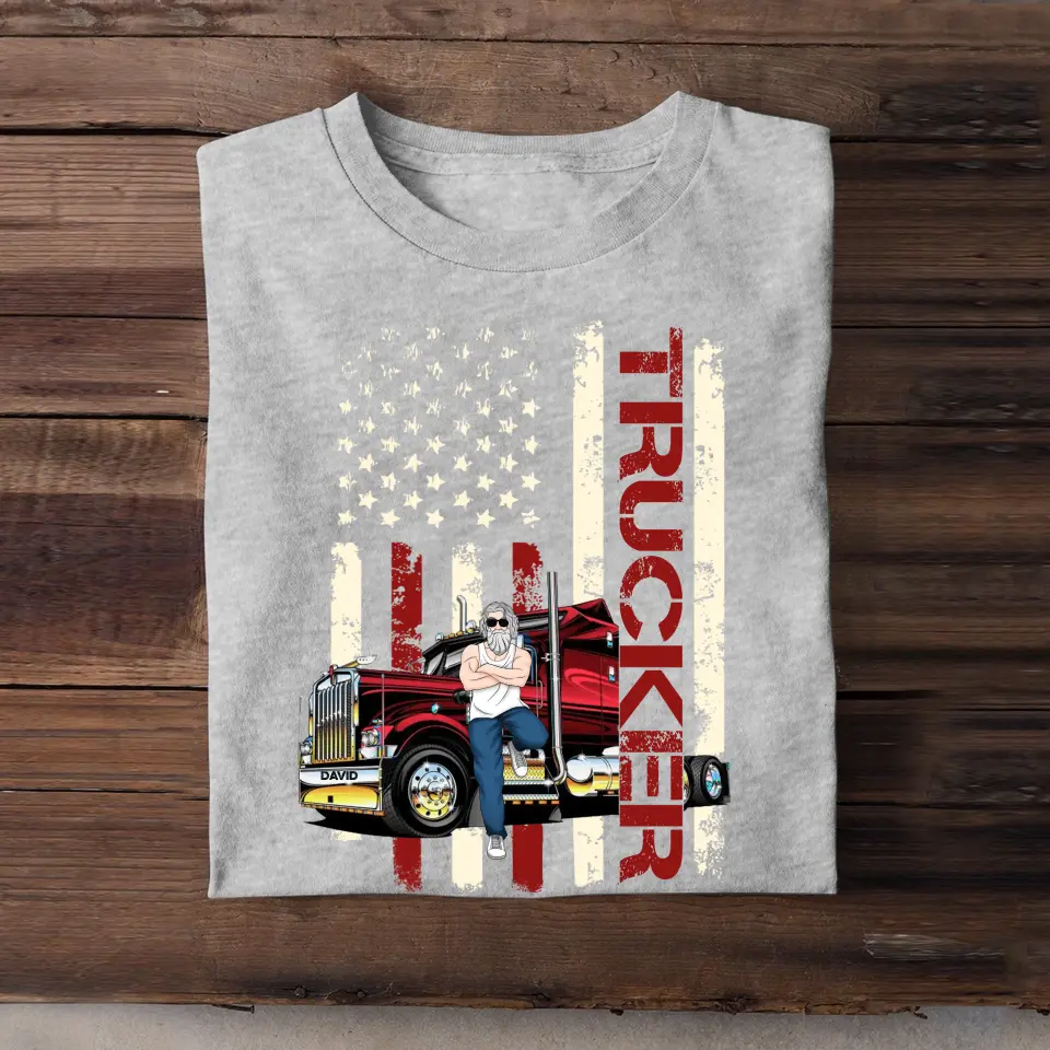 Personalized Trucker Flag Colorful TShirt Printed QTTB1406