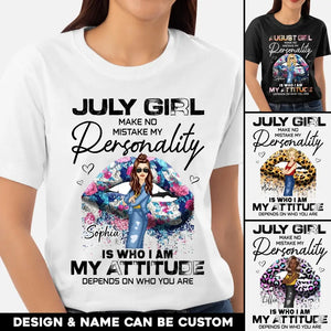 Personalized July Girl Make No Mistake Personality Glitter Sexy Lips Cool Girl Gift For July Girl