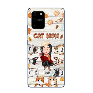 Personalized Cat Mom Fall Season Pumpkin Phonecase Printed MTPN1107