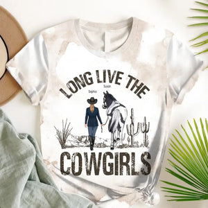 Personalzied Long Live The Cowgirls Horse Girl 3D T-shirt Printed MTHHN23194