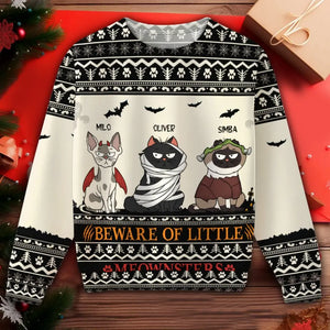 Personalized Cat Halloween Cat Lovers Gift Sweater Printed KVH23424