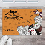 Personalized Hope You Like Meownsters Cat Doormat LDMKVH23451