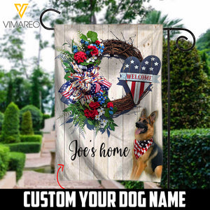 INDEPENDENCE DAY Personalized German Shepherd Dog Flag MAY-MD05