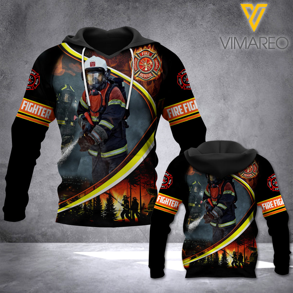 PERSONALIZED FIREFIGHTER 3D PRINTED HOODIE LC