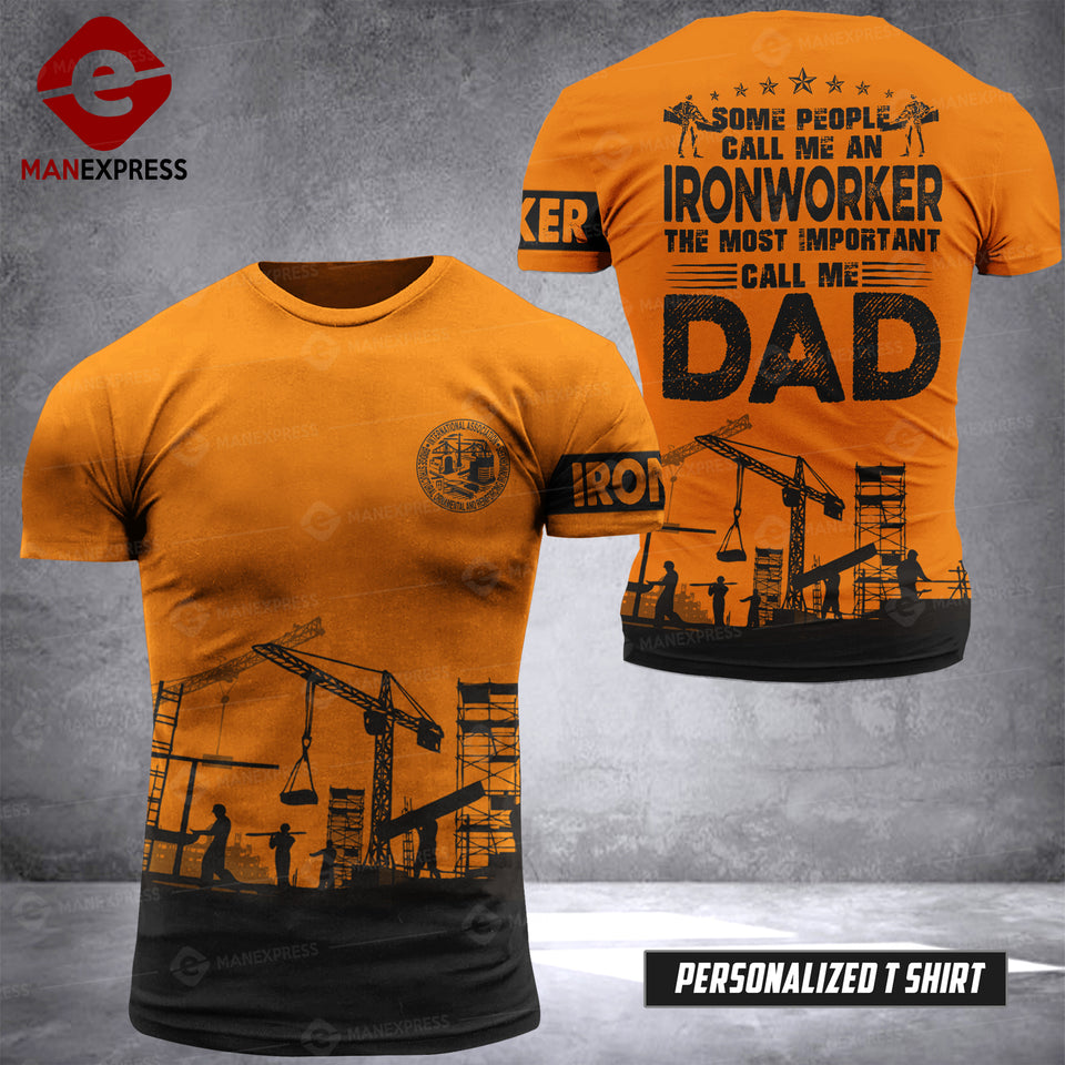 IRONWORKER DAD T-SHIRT 3D PRINTED LC