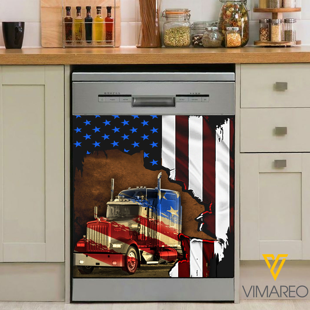 Trucker flag Kitchen Dishwasher Cover