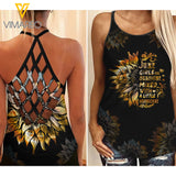 June Girl are sunshine Criss-Cross Open Back Camisole Tank Top ZHQ1603