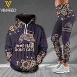 Don't Care COMBO Hoodie+Legging  3D Printed T1322