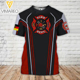 German Firefighter 3d Printed Shirt HQ020322
