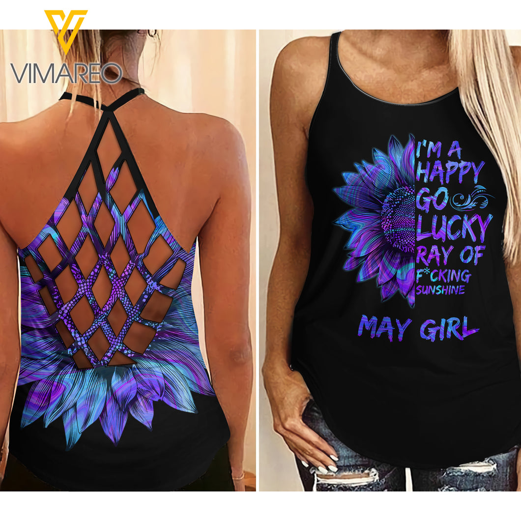 May Girl lucky Criss-Cross Open Back Camisole Tank Top 2 style ZT1403
