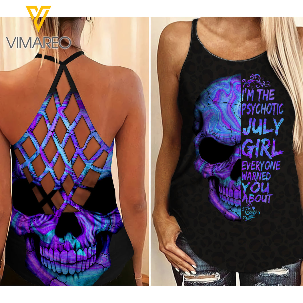 July Girl awesome Criss-Cross Open Back Camisole Tank Top 2 style ZQ1403